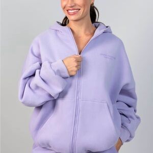 NWT Comfrt Lavender Pastel Zip Hoodie | SZ Small